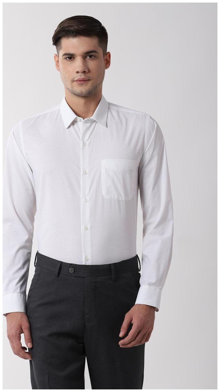 

Peter England Men Slim fit Formal Shirt - White