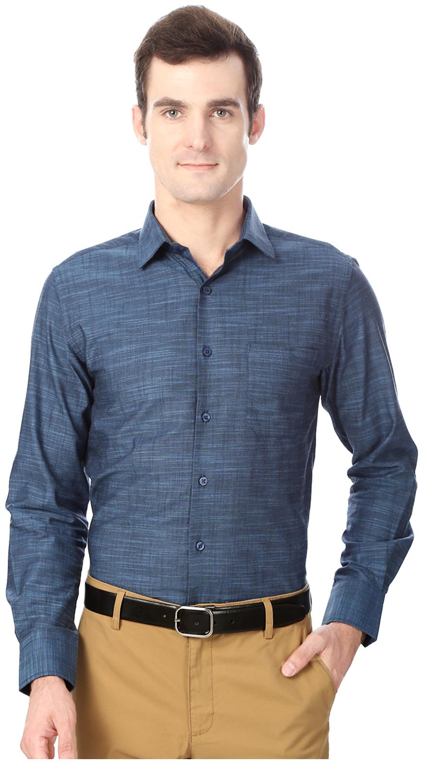 

Peter England Men Slim fit Formal Shirt - Blue