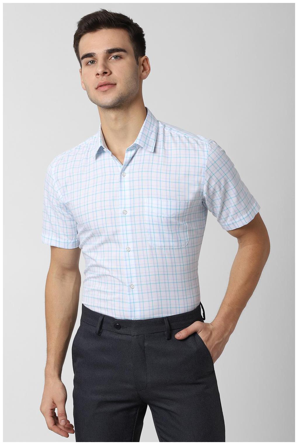

Peter England Men Slim fit Formal Shirt - Blue