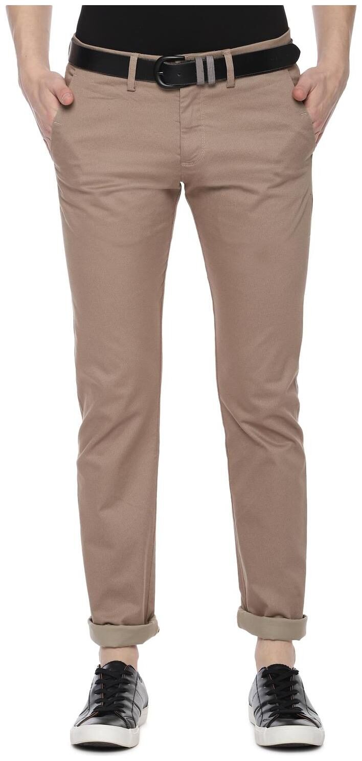 

Allen Solly Men Beige Printed Slim fit Regular trousers