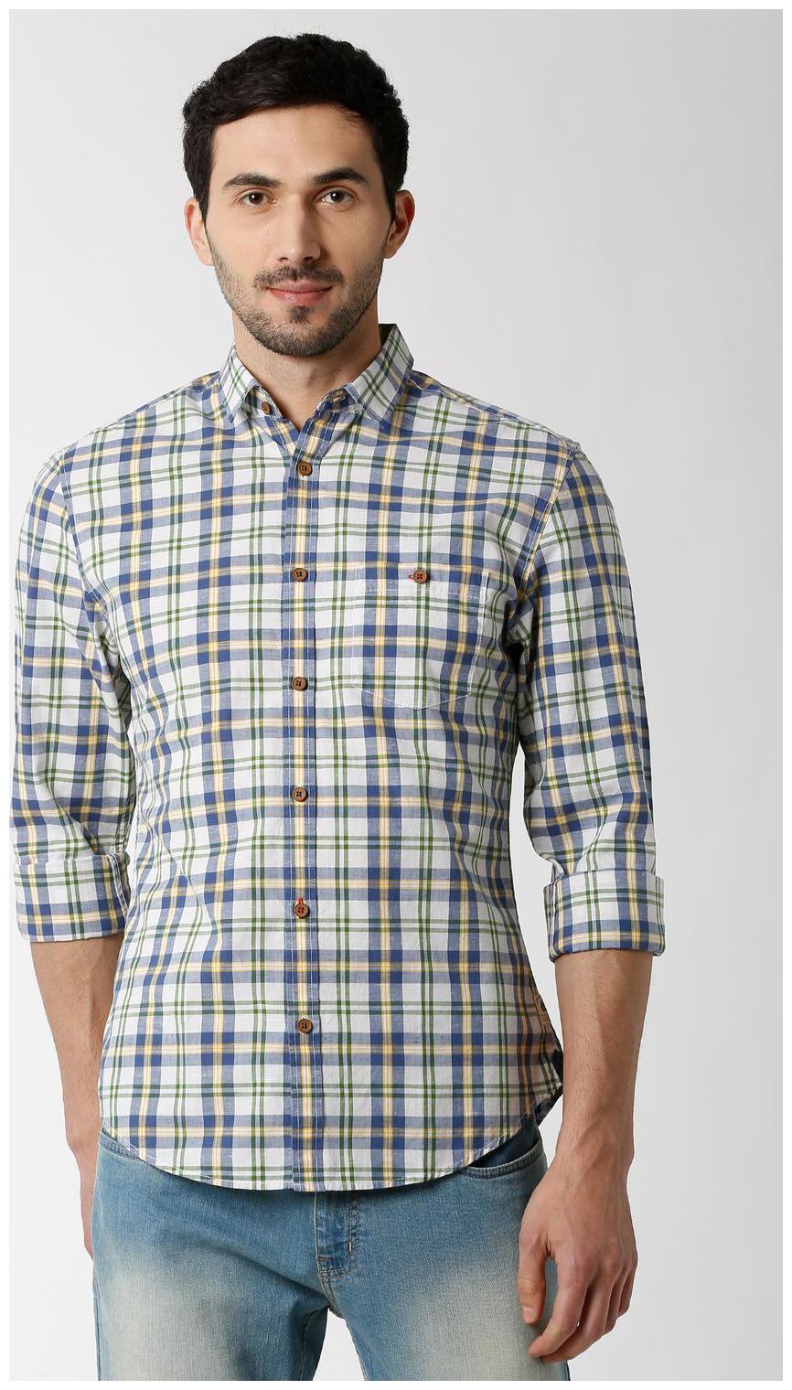 

Peter England Men Multi Checked Slim Fit Casual Shirt