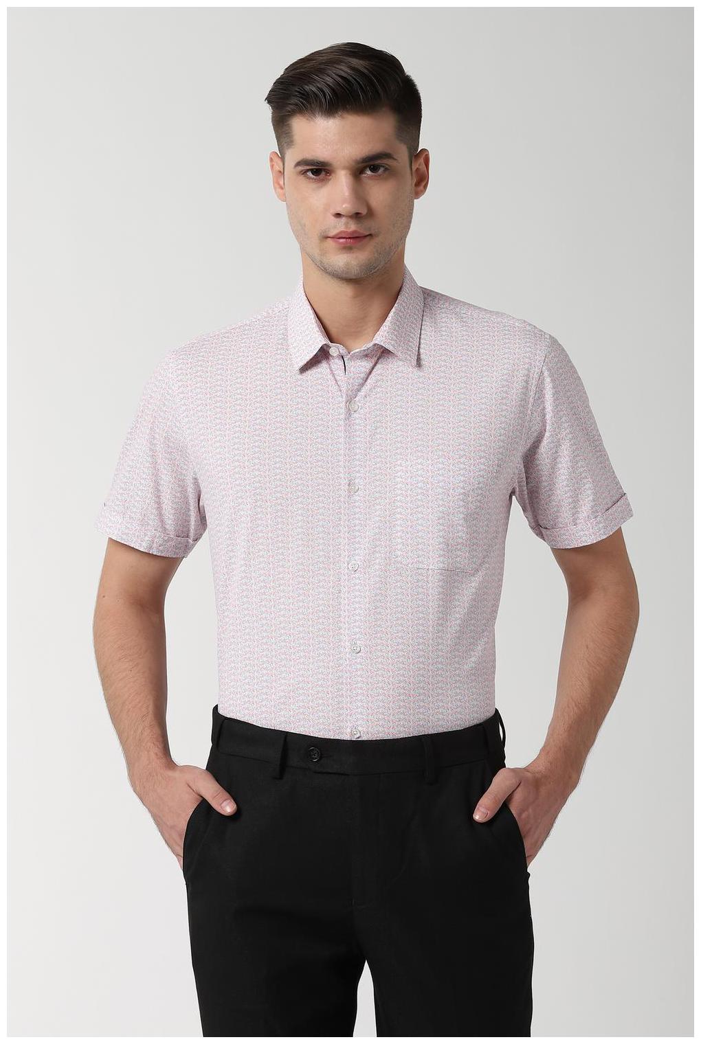 

Peter England Men Slim fit Formal Shirt - Pink