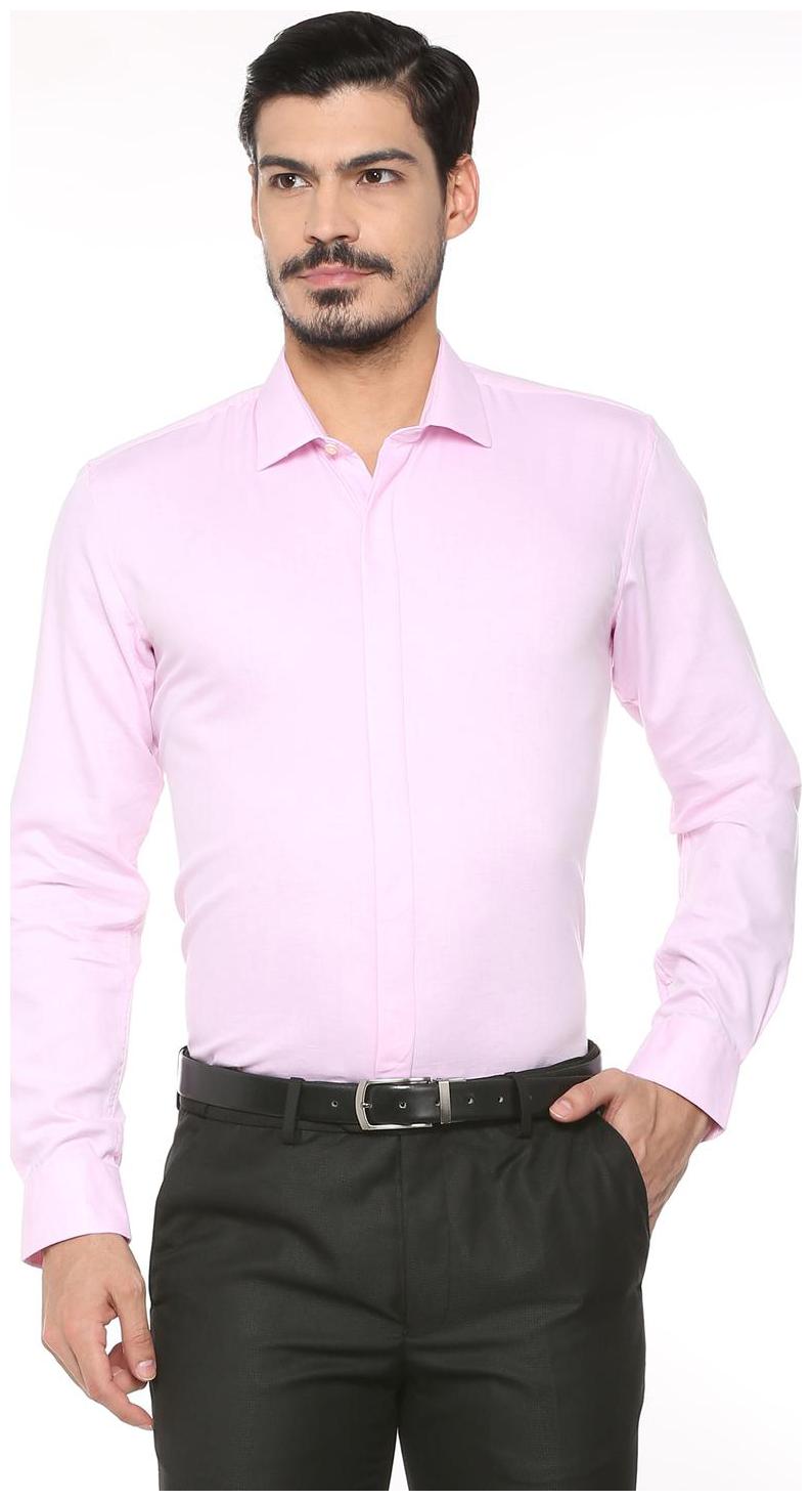 

Peter England Men Slim fit Formal Shirt - Pink