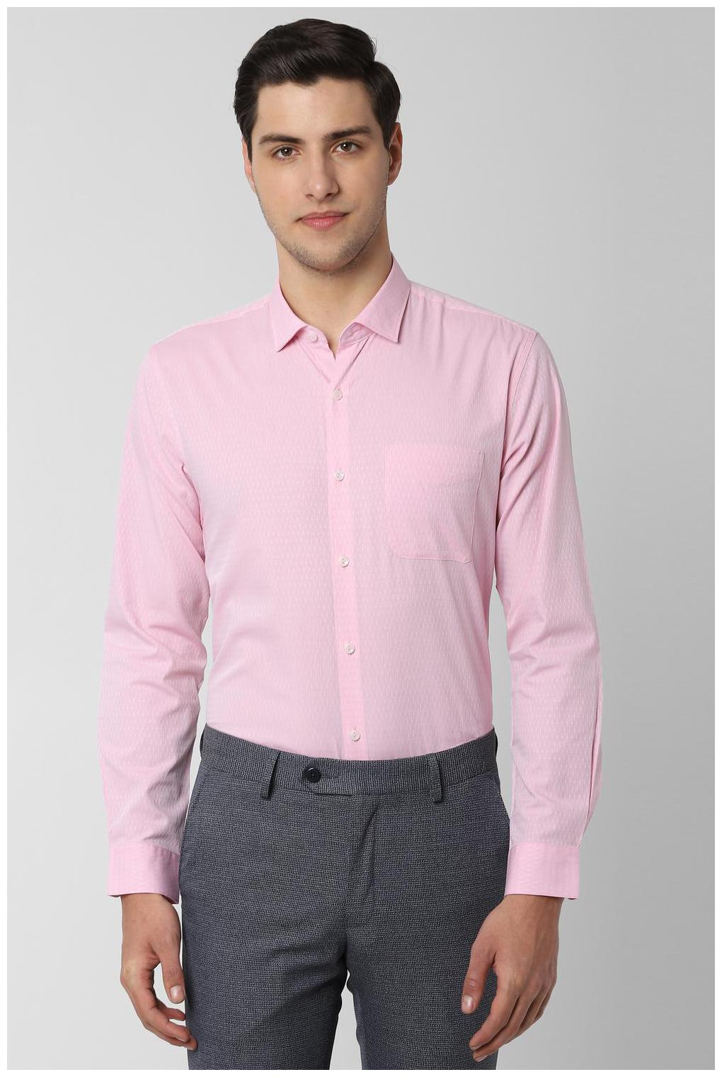 

Peter England Men Slim fit Formal Shirt - Pink