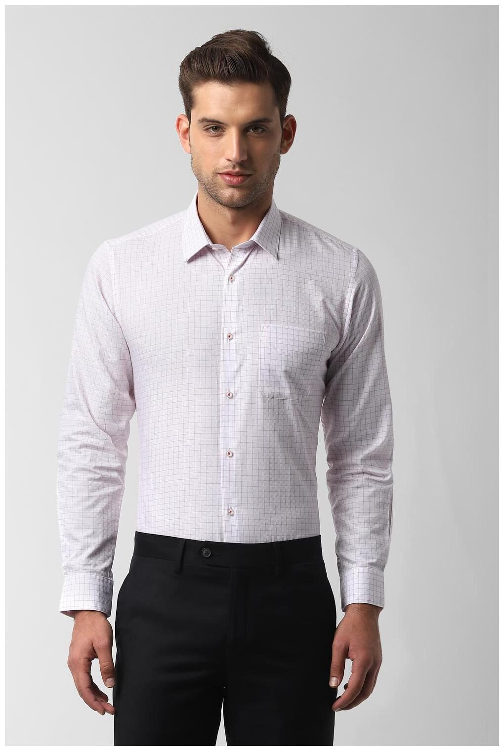 

Peter England Men Slim fit Formal Shirt - Pink