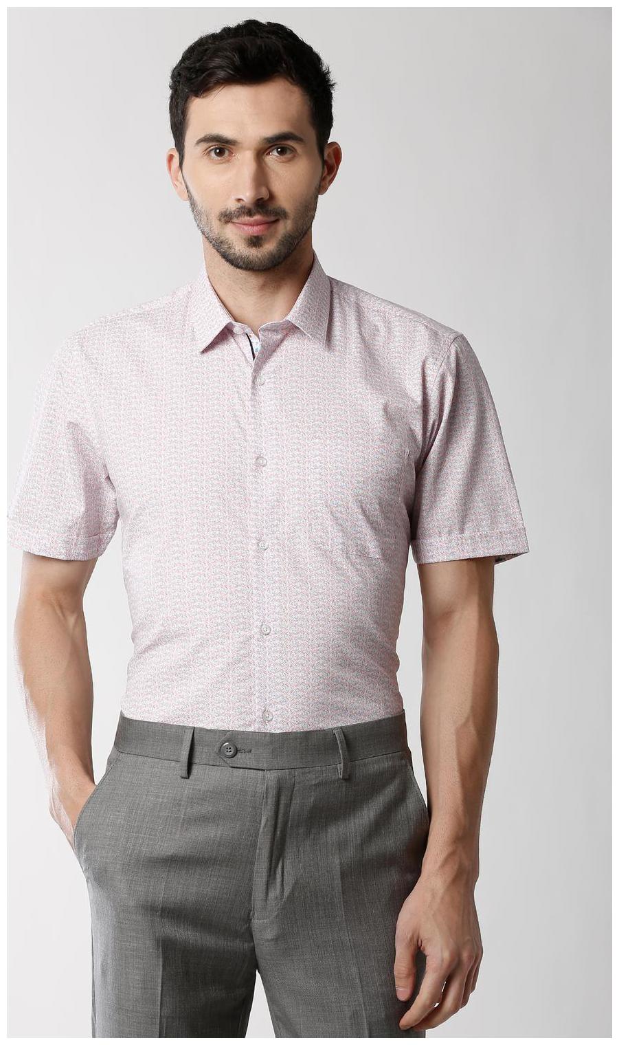 

Peter England Men Slim fit Formal Shirt - Pink