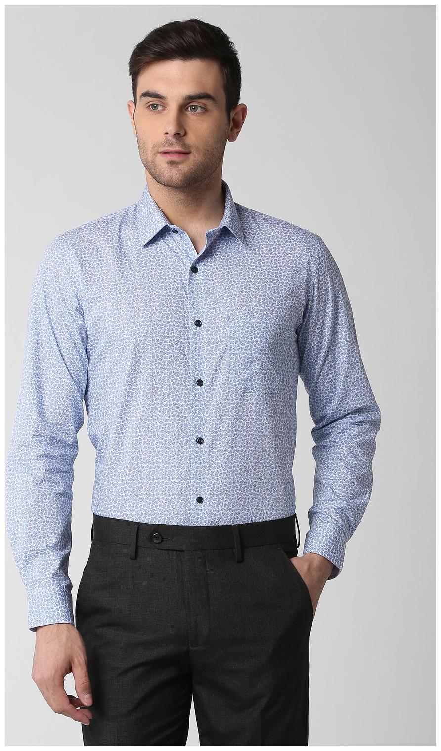 

Peter England Men Slim fit Formal Shirt - Blue