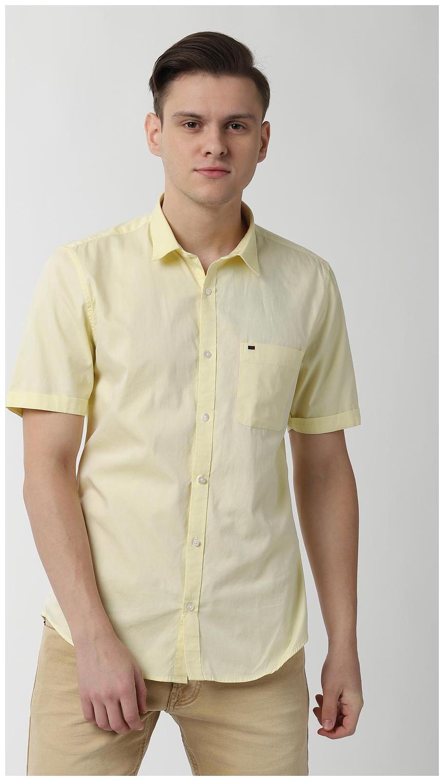 

Peter England Men Yellow Solid Super Slim Fit Casual Shirt