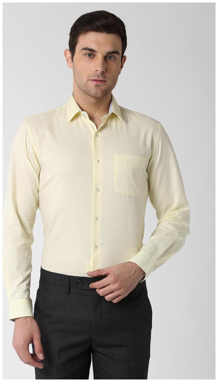 

Peter England Men Slim fit Formal Shirt - Yellow
