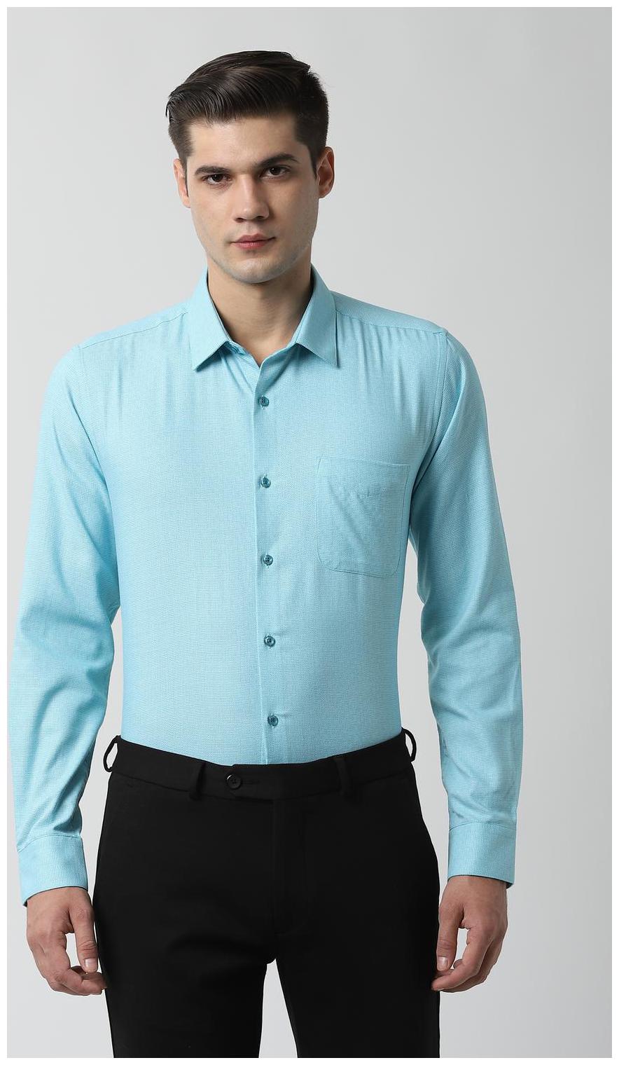 

Peter England Men Slim fit Formal Shirt - Blue