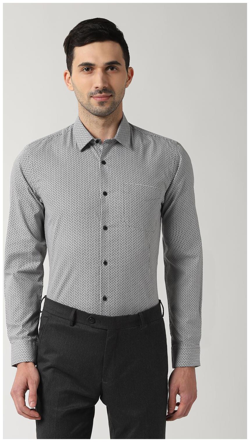 

Peter England Men Slim fit Formal Shirt - Grey