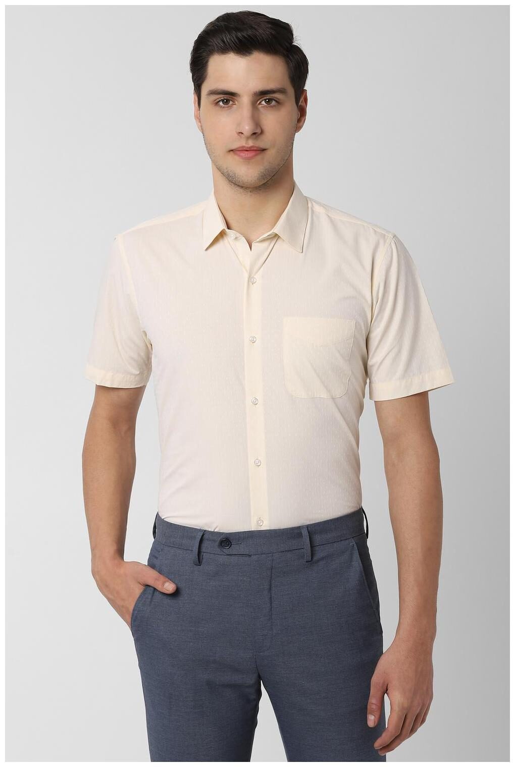

Peter England Men Regular fit Formal Shirt - Yellow