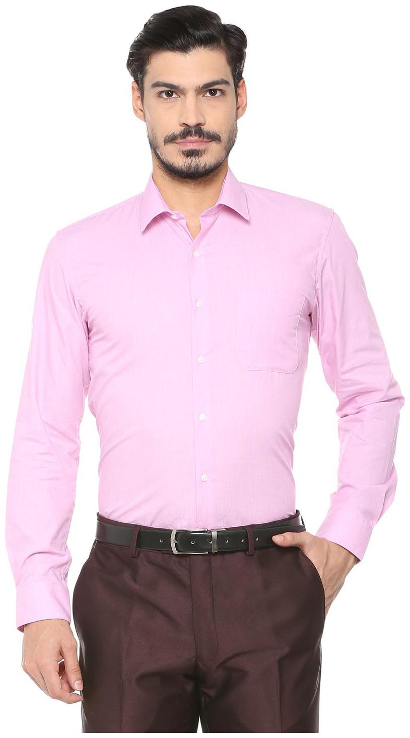 

Peter England Men Slim fit Formal Shirt - Pink