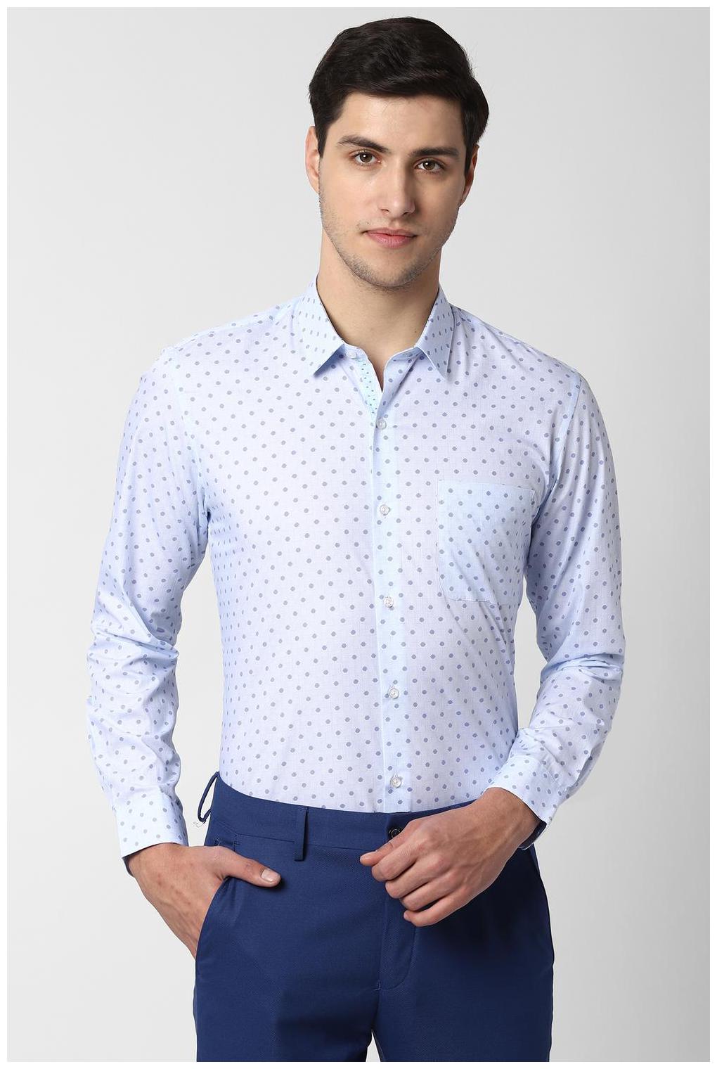 

Peter England Men Slim fit Formal Shirt - Blue