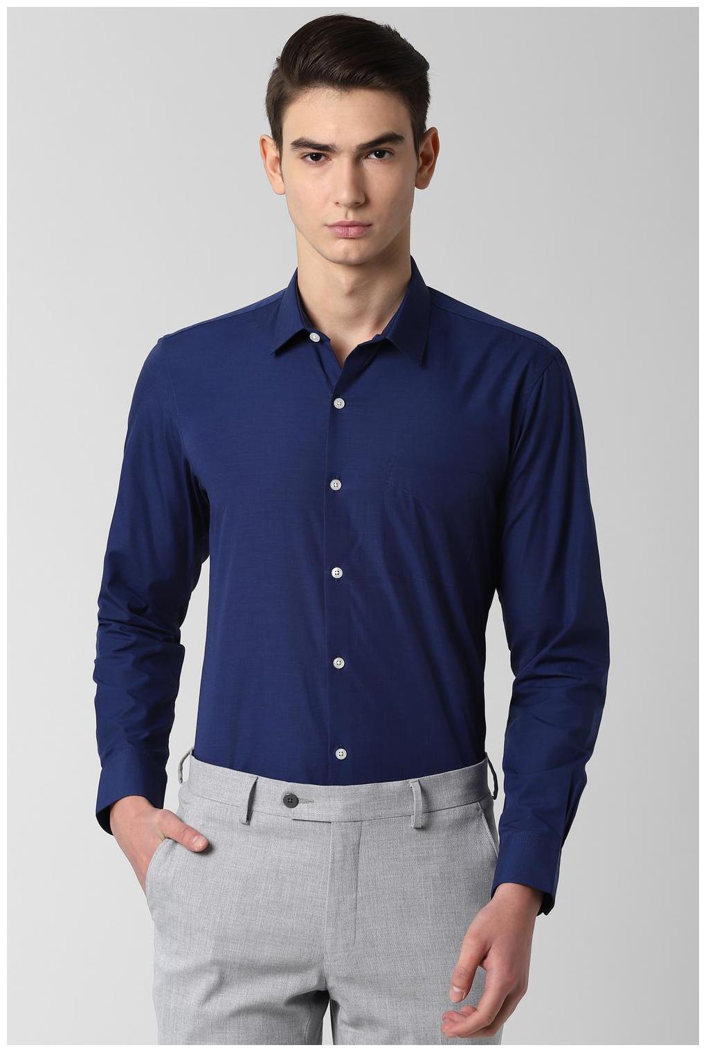 

Peter England Men Slim fit Formal Shirt - Blue