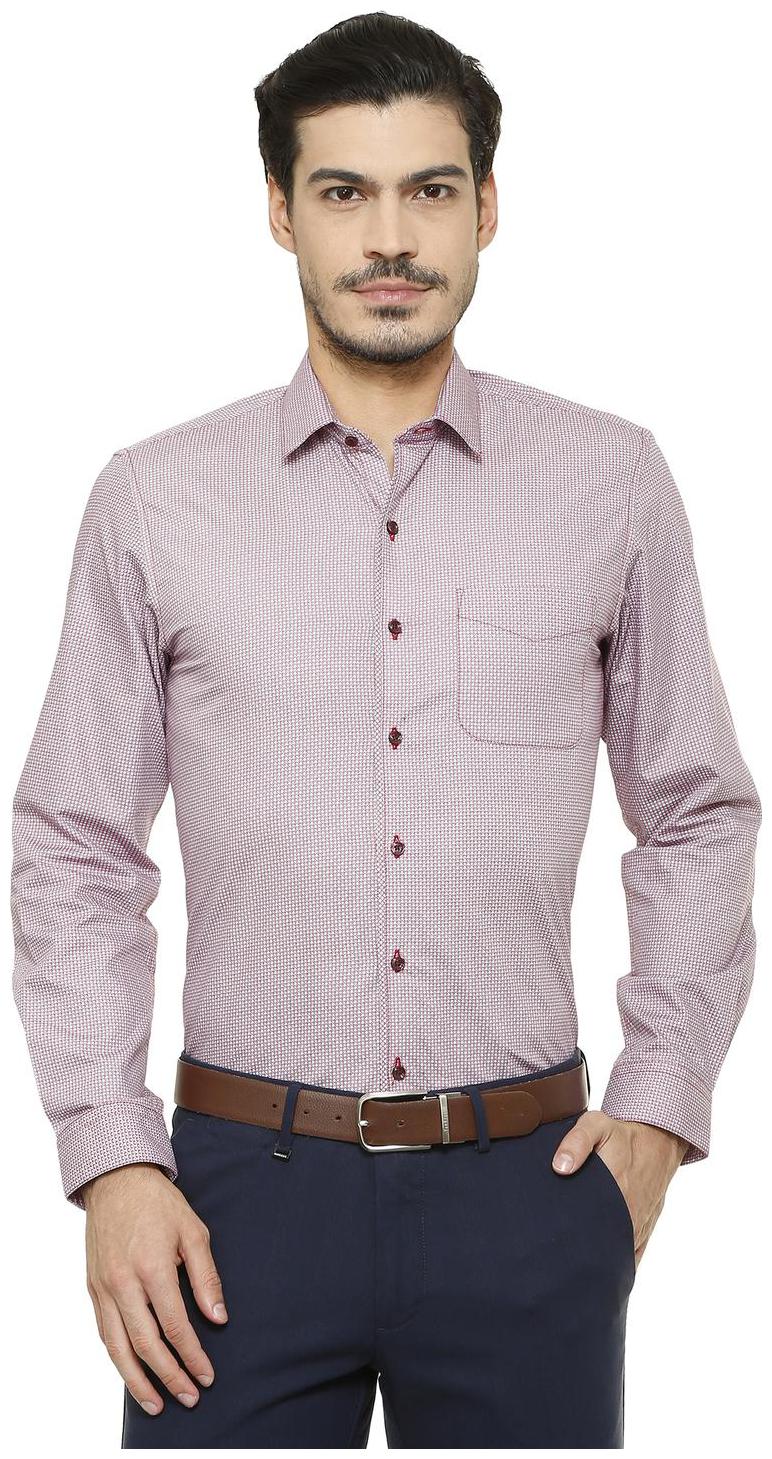 

Peter England Men Slim fit Formal Shirt - Maroon