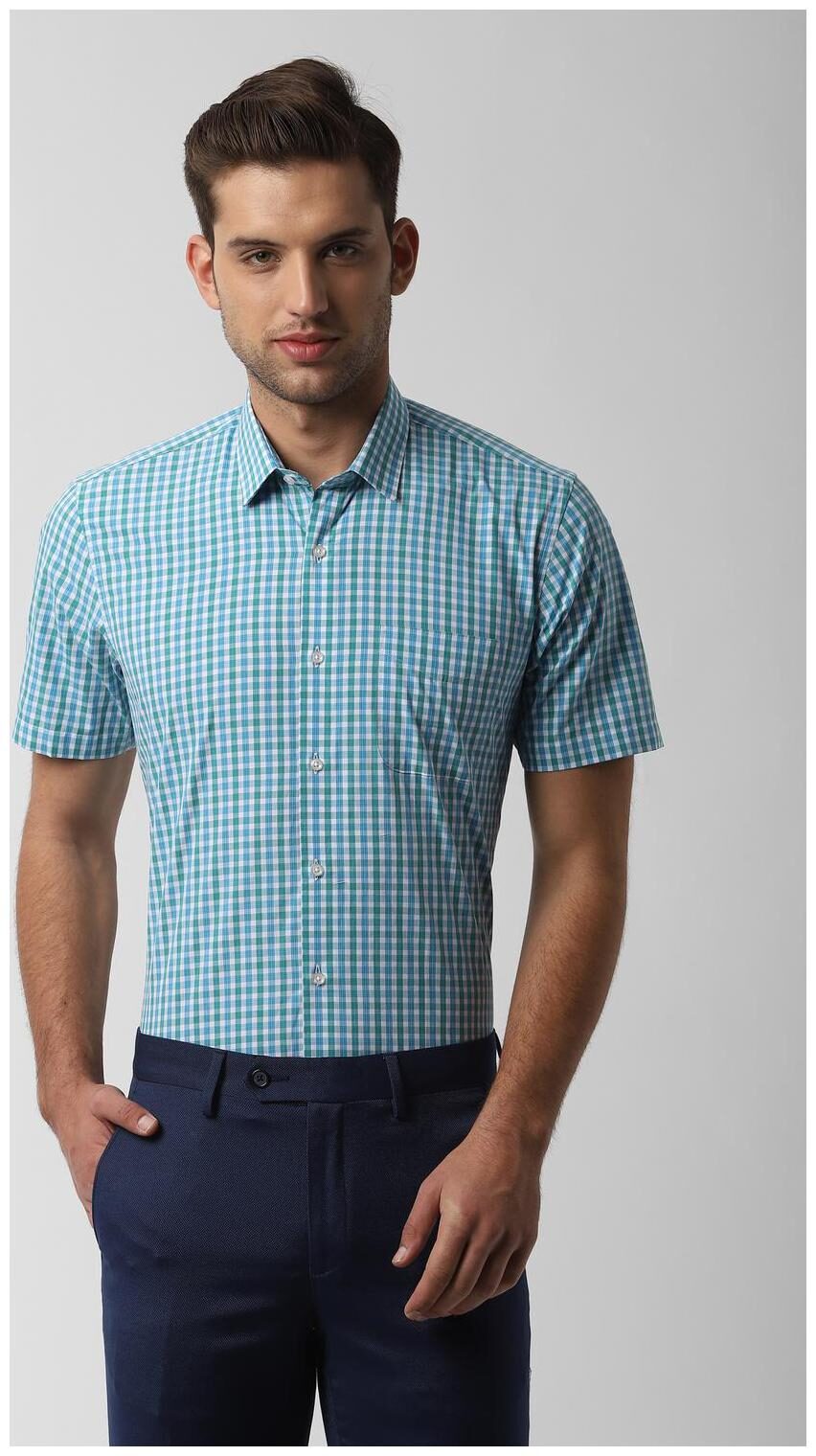 

Peter England Men Regular fit Formal Shirt - Blue