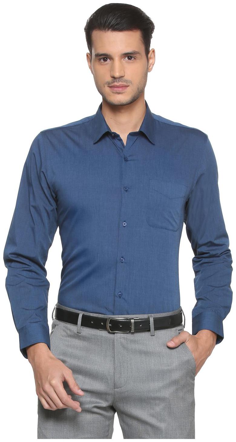 

Peter England Men Slim fit Formal Shirt - Blue