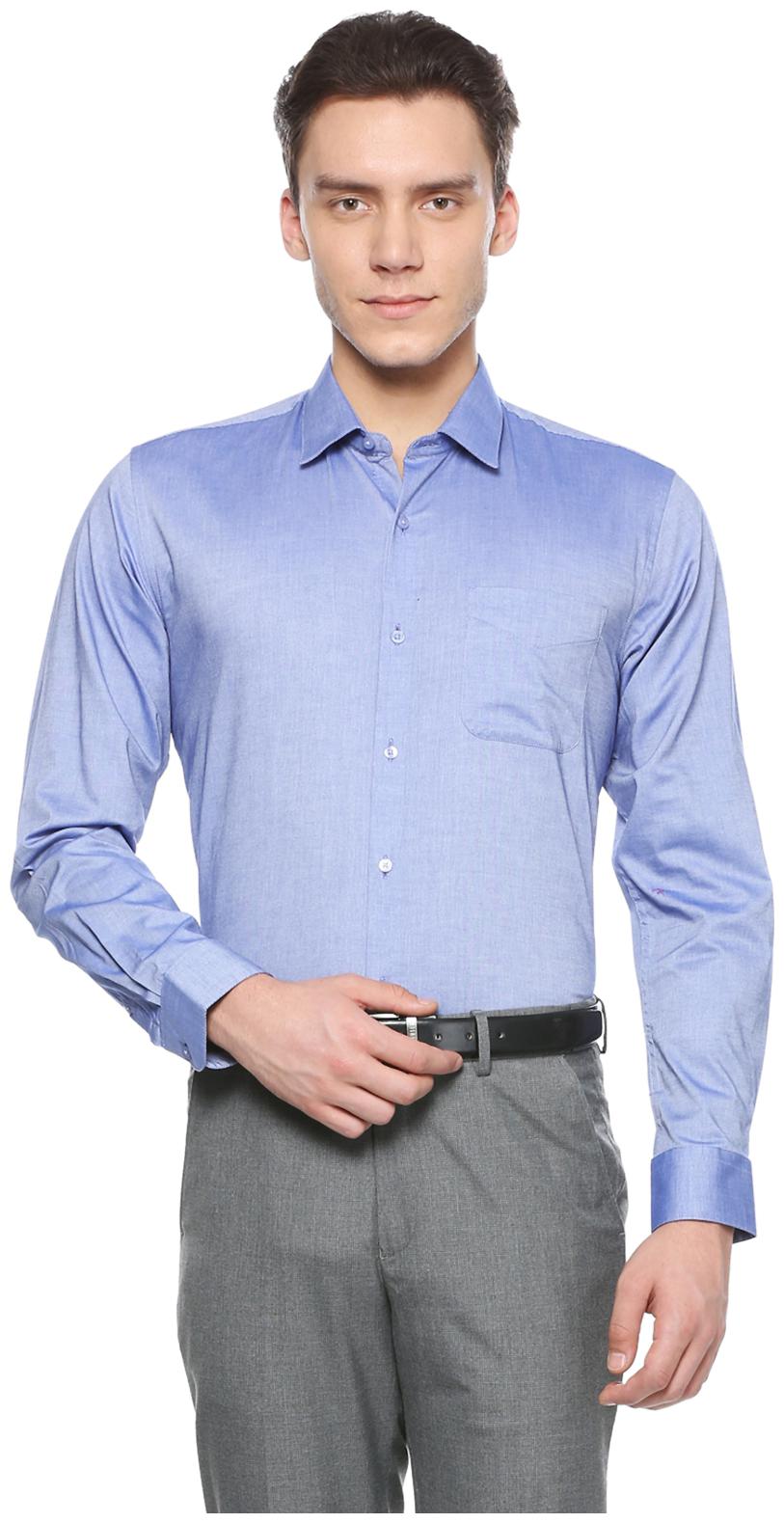 

Peter England Men Regular fit Formal Shirt - Blue
