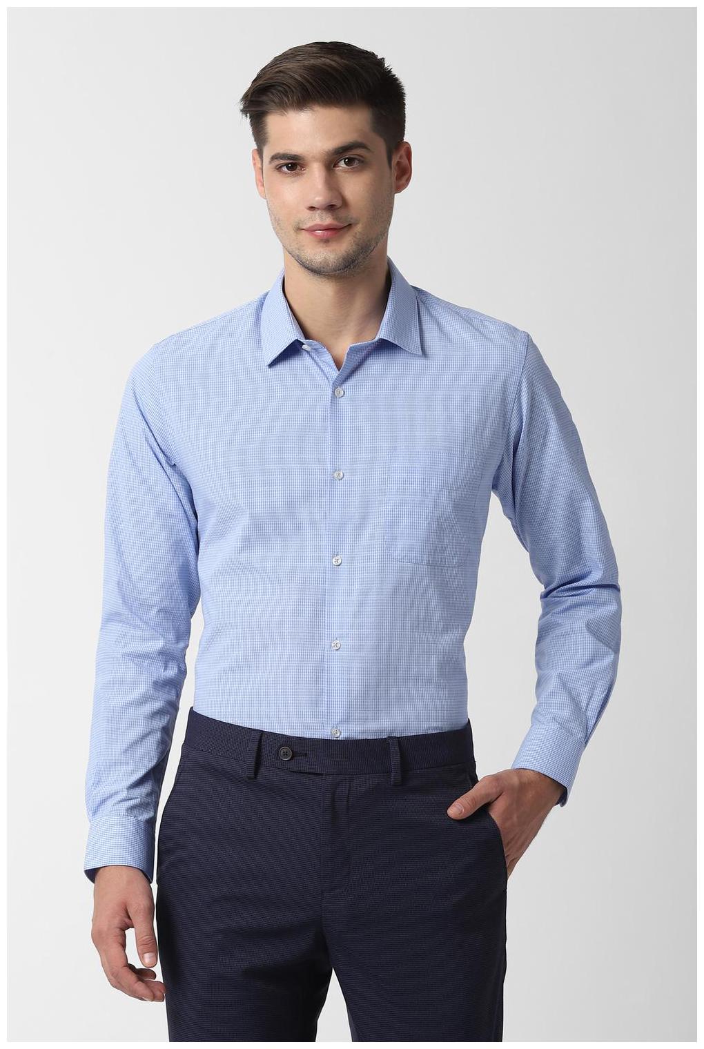 

Peter England Men Slim fit Formal Shirt - Blue