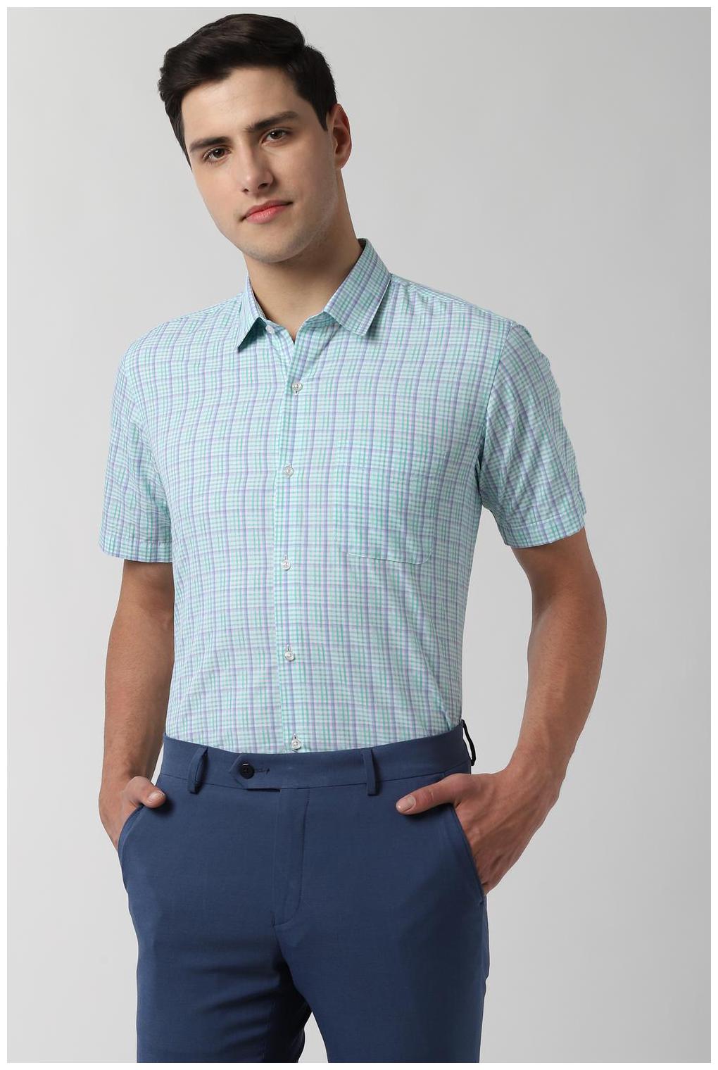 

Peter England Men Regular fit Formal Shirt - Blue