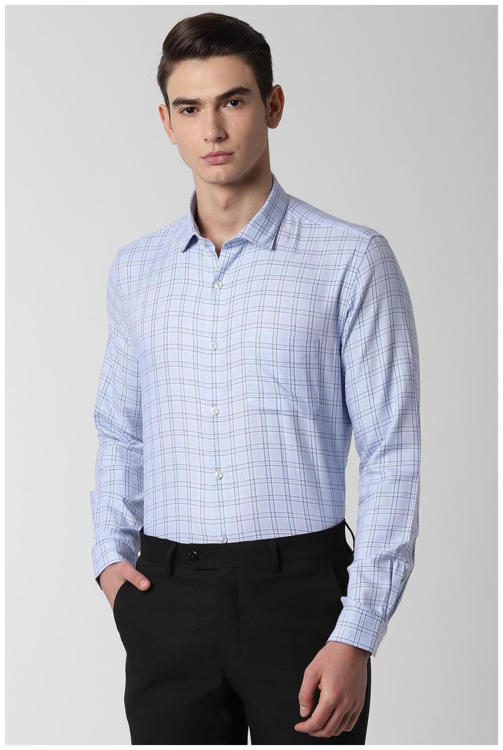 

Peter England Men Regular fit Formal Shirt - Blue