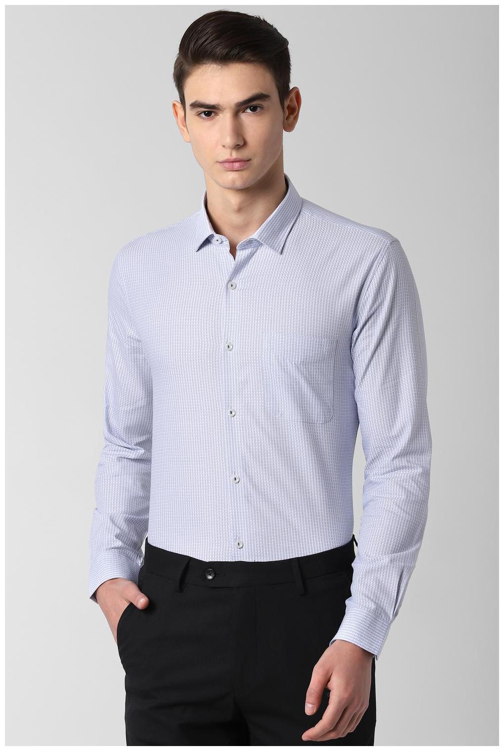 

Peter England Men Slim fit Formal Shirt - Blue