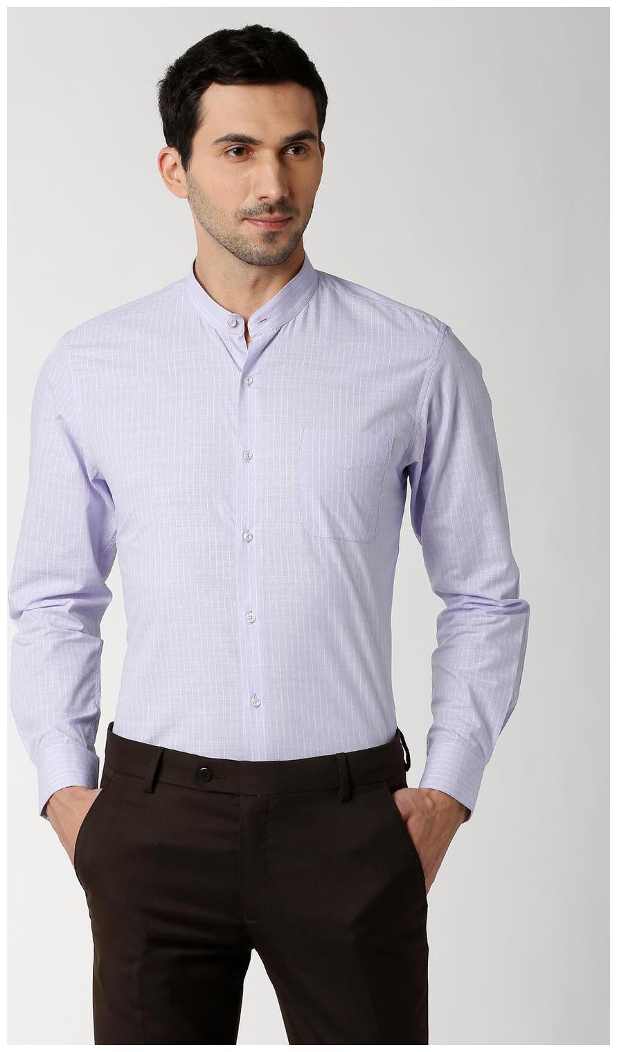 

Peter England Men Slim fit Formal Shirt - Purple
