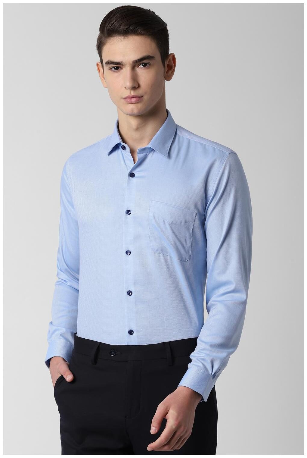 

Peter England Men Regular fit Formal Shirt - Blue