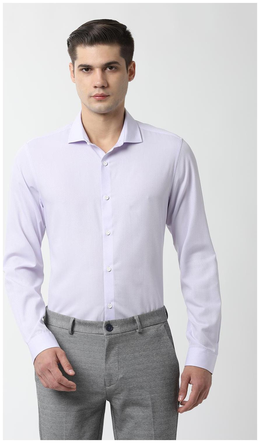 

Peter England Men Super slim fit Formal Shirt - Purple