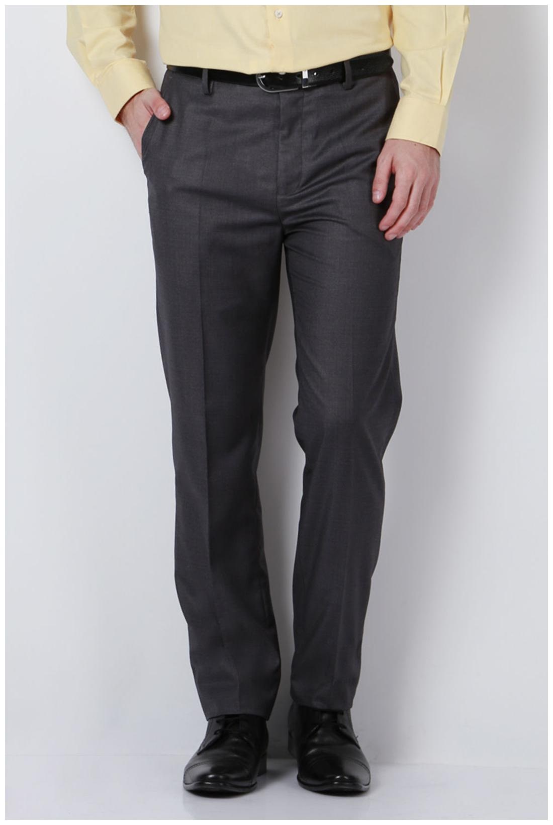 

Peter England Men Solid Regular Fit Formal Trouser - Grey