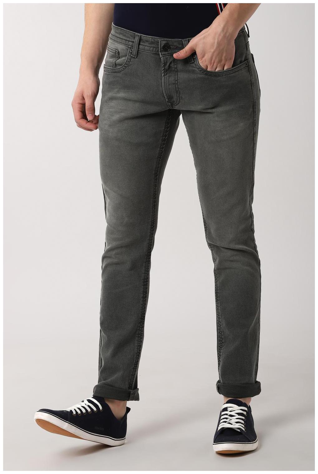 

Peter England Men Grey Skinny Fit Jeans