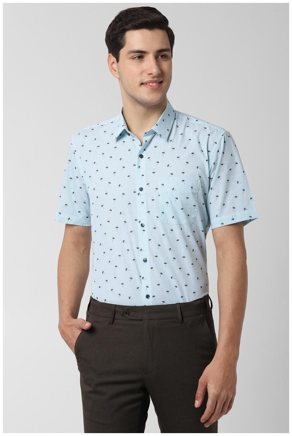 

Peter England Men Regular fit Formal Shirt - Blue