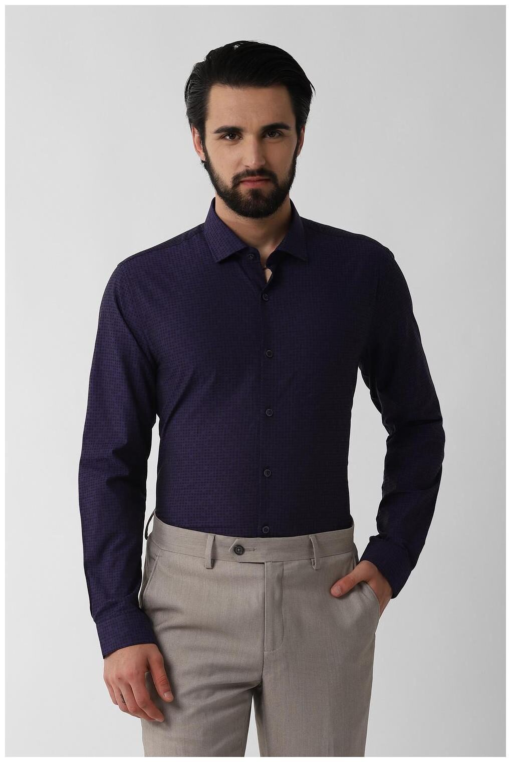 

Peter England Men Slim fit Formal Shirt - Purple