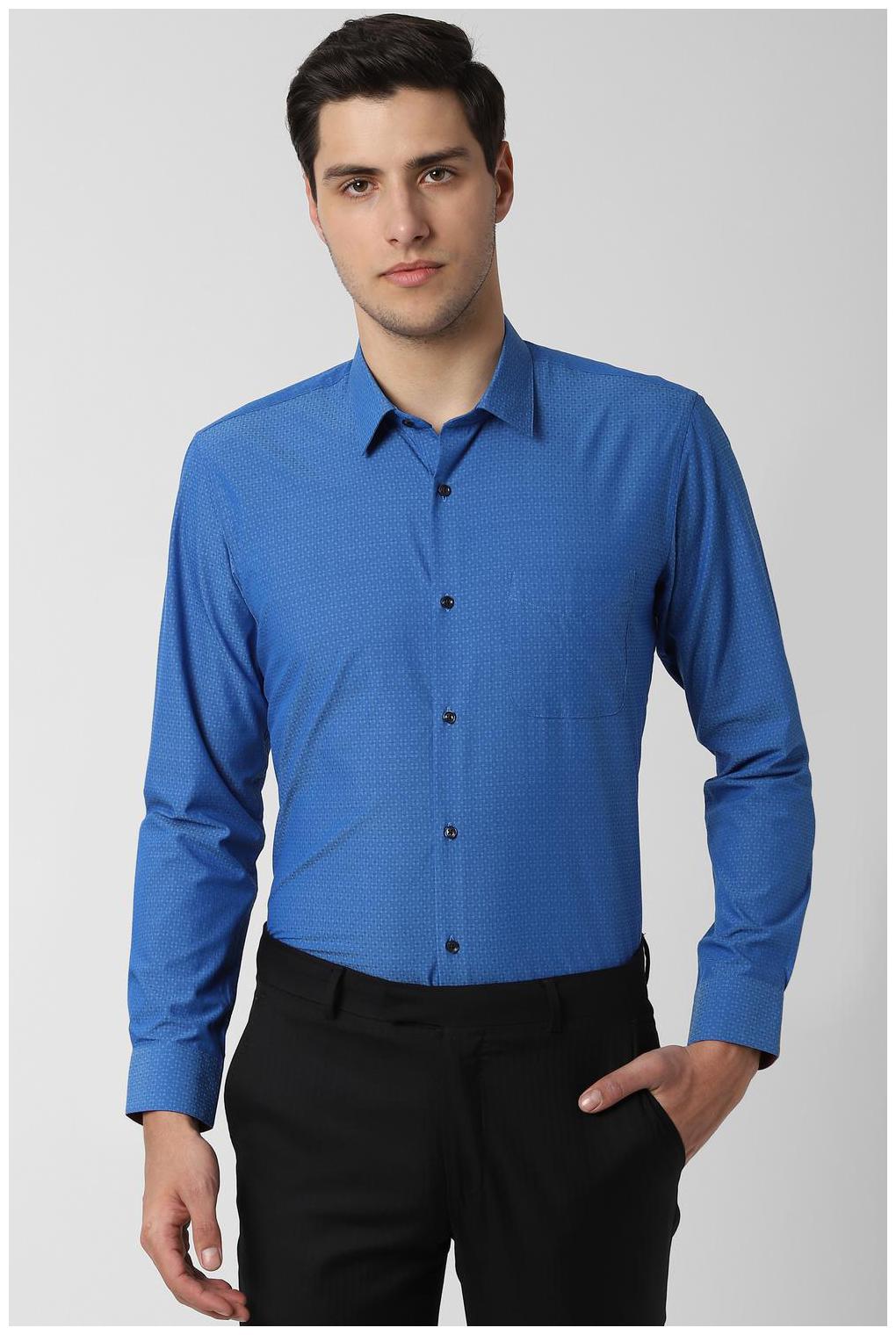 

Peter England Men Regular fit Formal Shirt - Blue