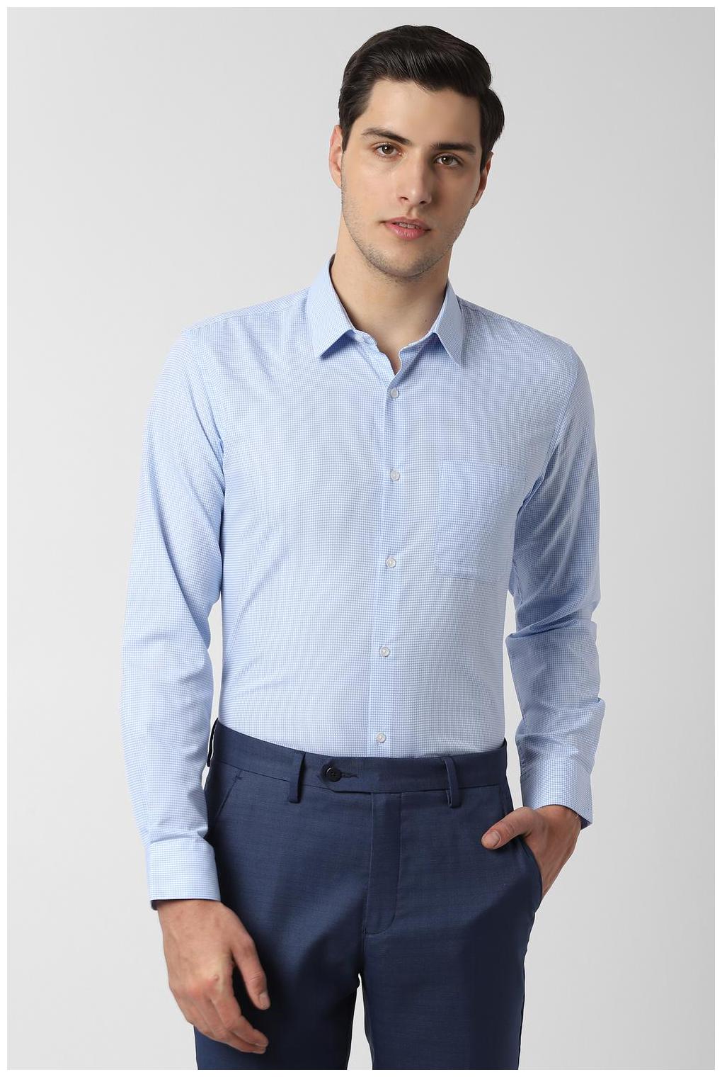 

Peter England Men Slim fit Formal Shirt - Blue