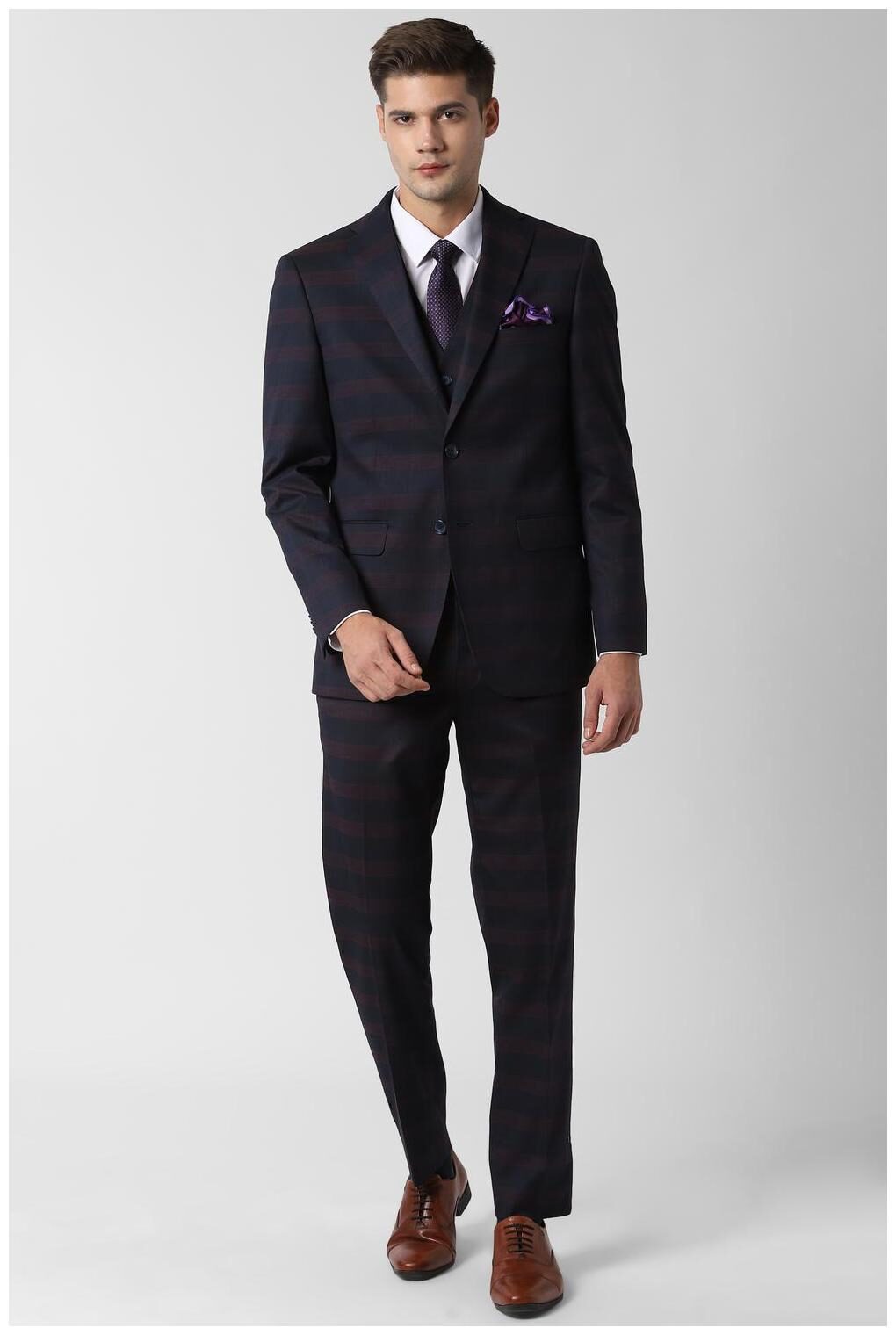 

Peter England Navy Three Piece Suit