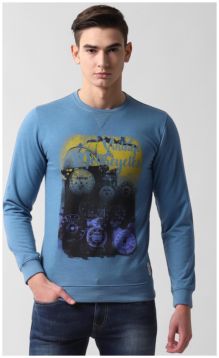 

Peter England Men Blue Round neck Sweatshirt