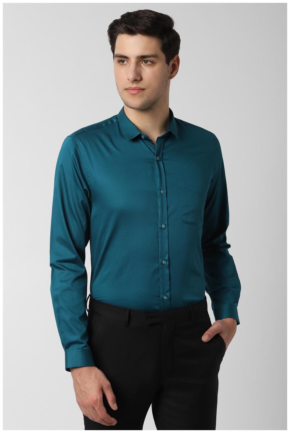 

Peter England Men Slim fit Formal Shirt - Green