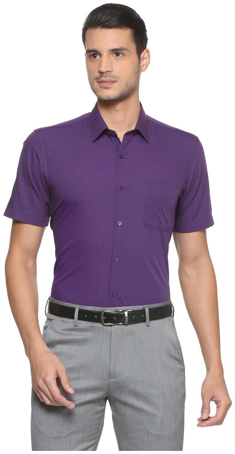 

Peter England Men Regular fit Formal Shirt - Purple