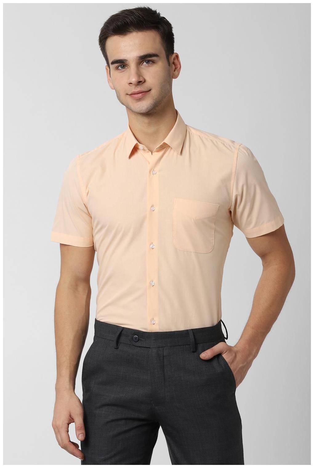 

Peter England Men Slim fit Formal Shirt - Orange