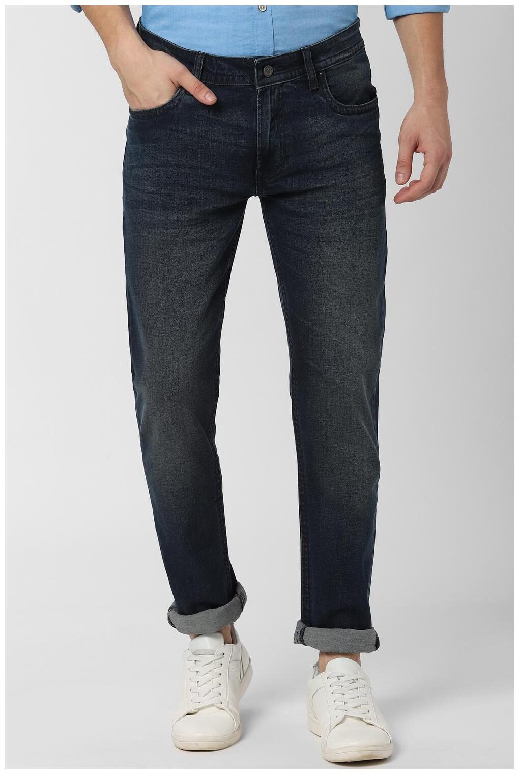 

Peter England Men Navy Blue Tapered Fit Jeans
