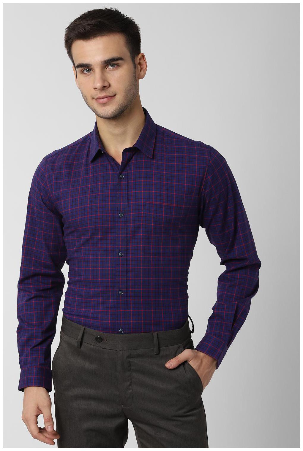 

Peter England Men Slim fit Formal Shirt - Blue