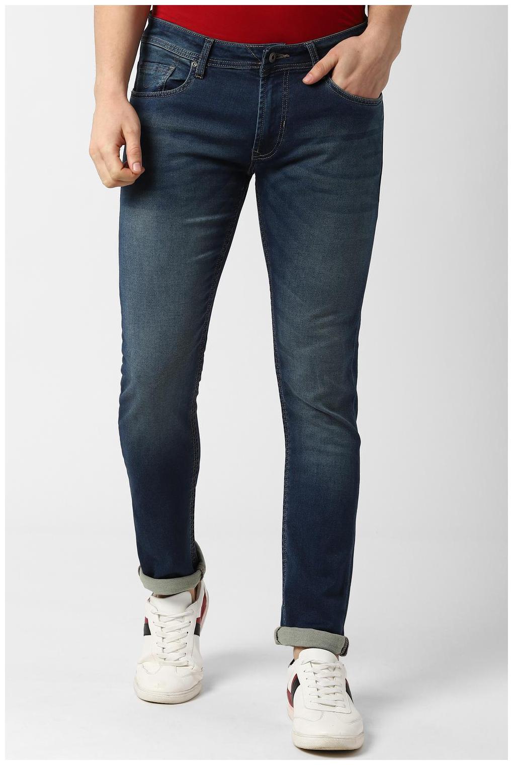 

Peter England Men Navy Blue Skinny Fit Jeans