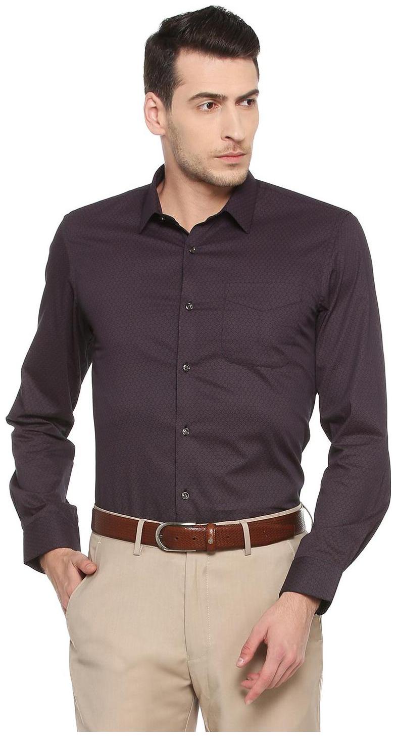 

Peter England Men Black Printed Slim Fit Casual Shirt