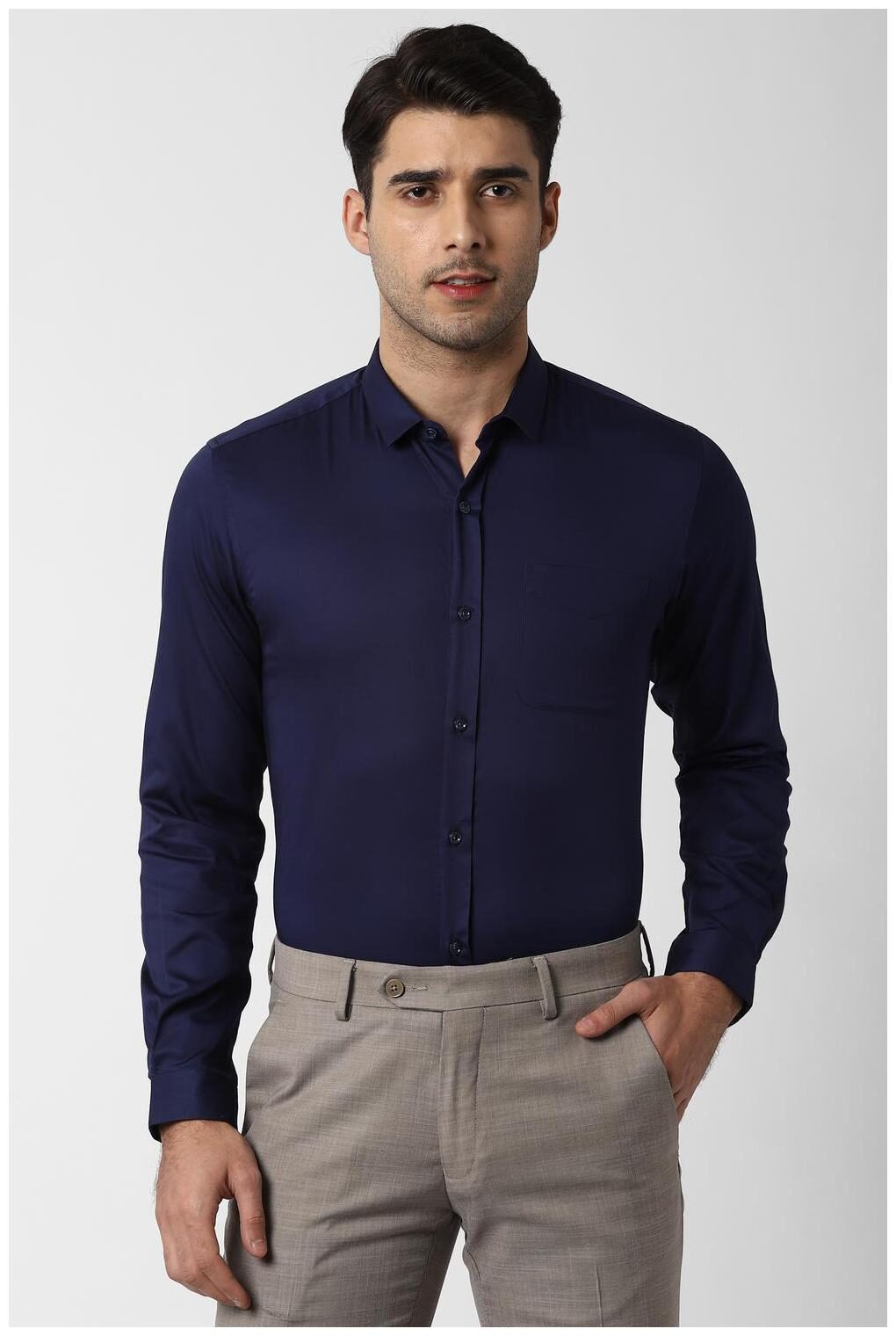 

Peter England Men Slim fit Formal Shirt - Blue
