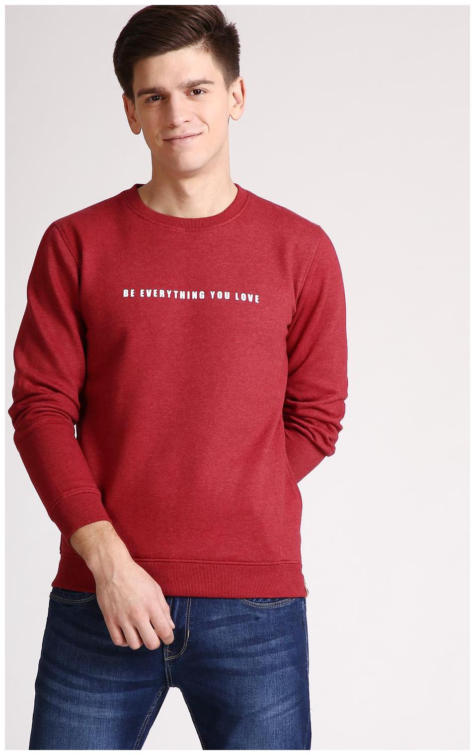 

Peter England Men Maroon Round neck Sweatshirt