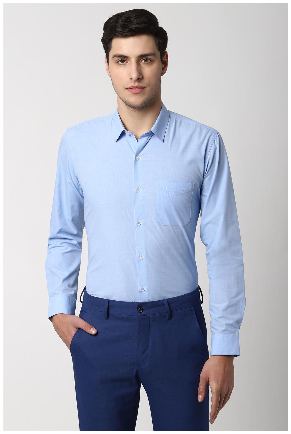 

Peter England Men Slim fit Formal Shirt - Blue