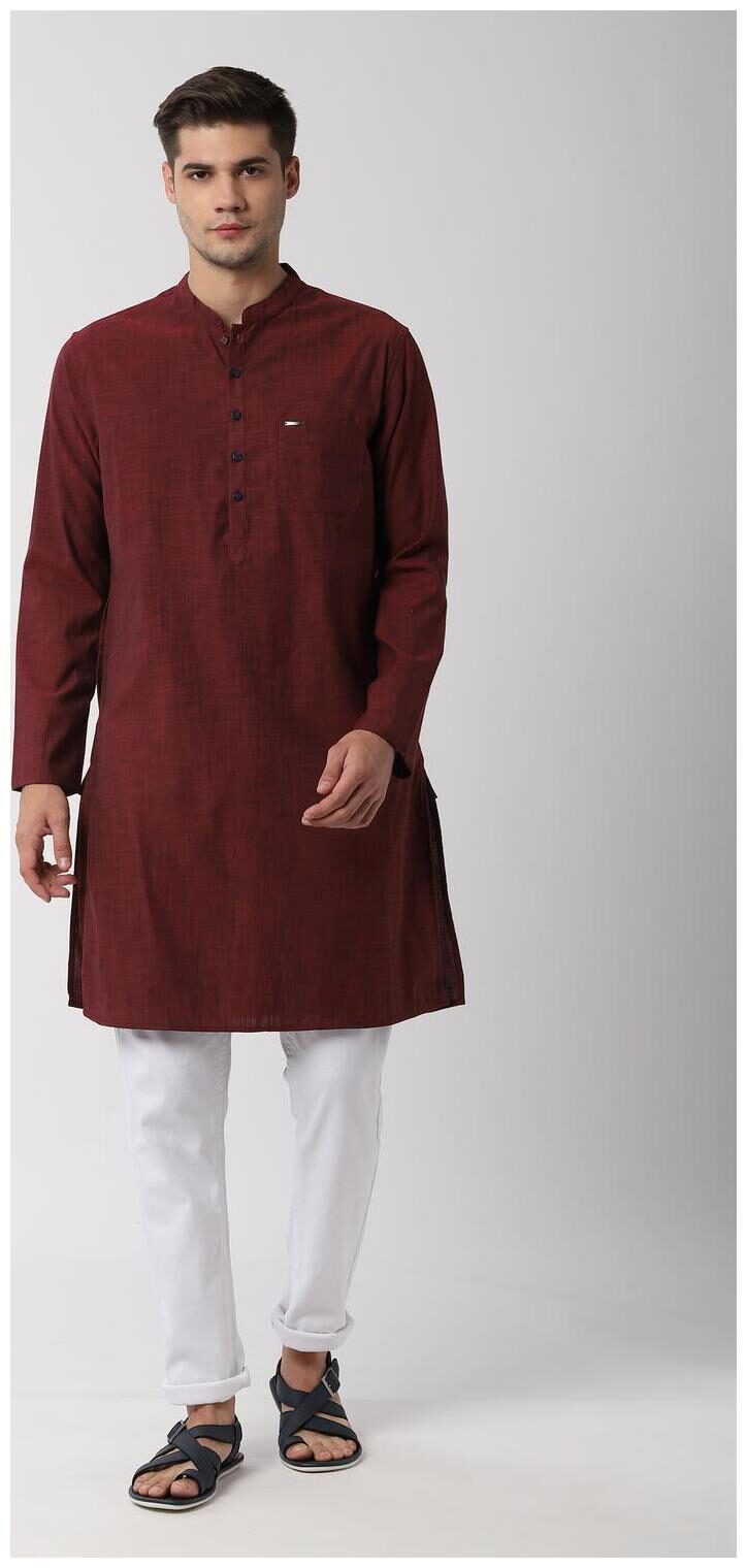 

Peter England Men Maroon Slim Fit Kurta