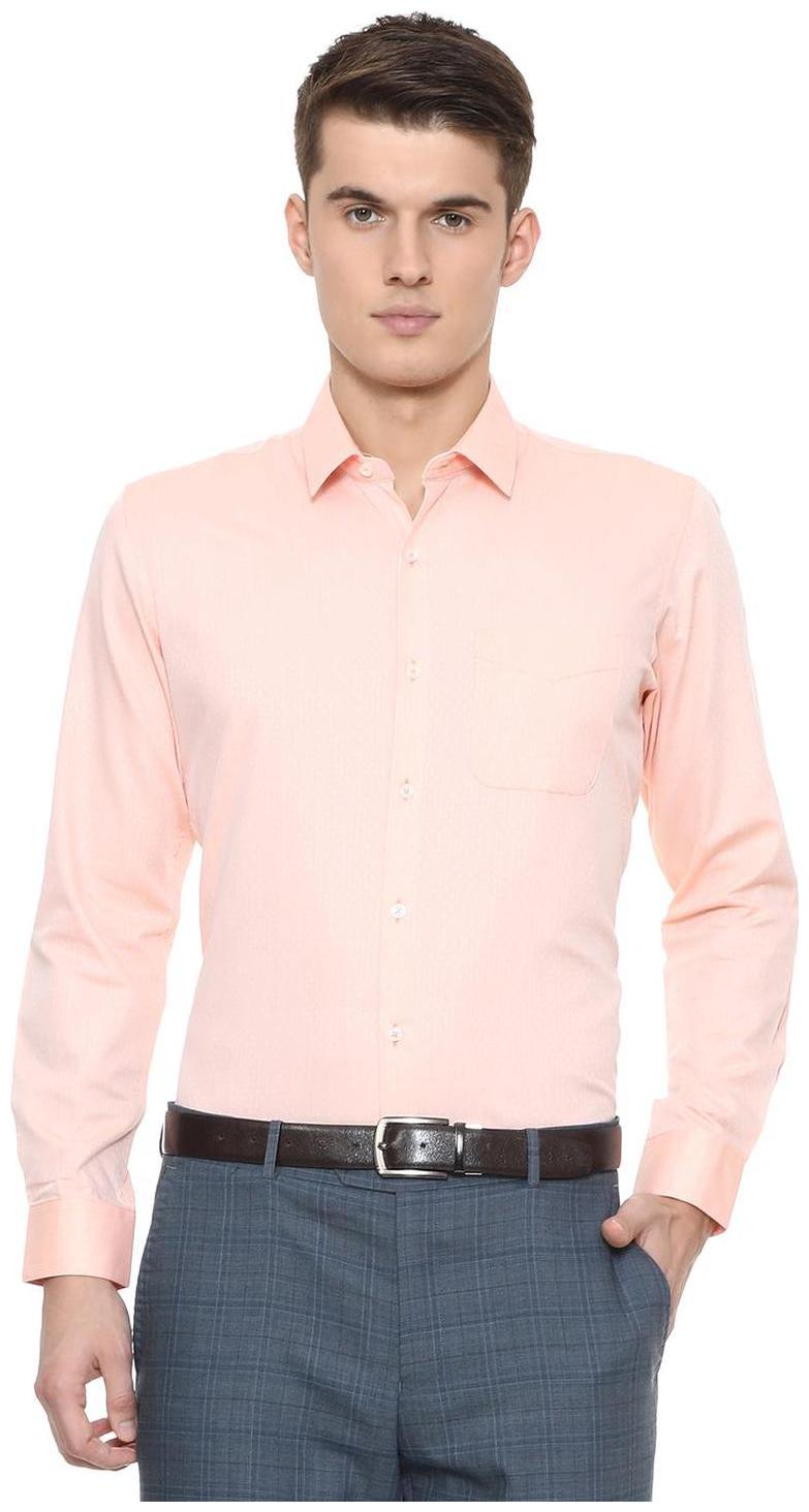 

Peter England Men Slim fit Formal Shirt - Pink